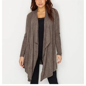 Barefoot Dreams Bown Calypso Cardigan Front Waterfall Size 1X
